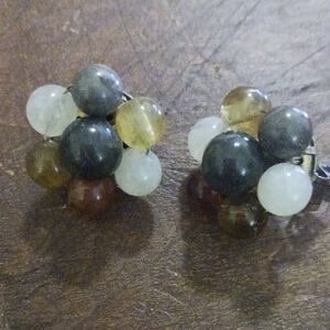 Source Unknown Multicolor Cluster Earrings